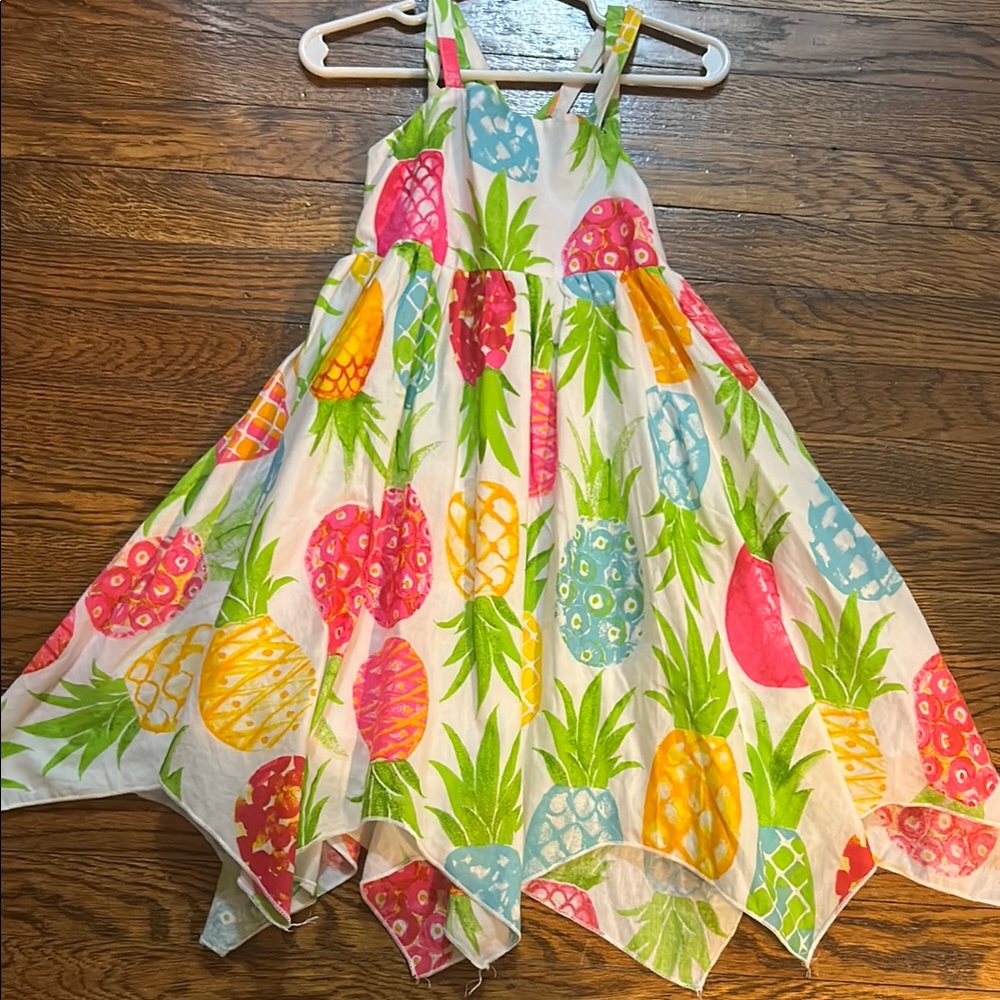 Colorful Pineapple Print Dress - kids size 4
